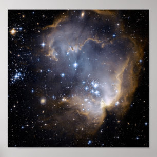 NGC 602 bright stars NASA Poster