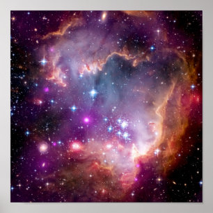 NGC 602 Star Formation - NASA Hubble Space Photo Poster