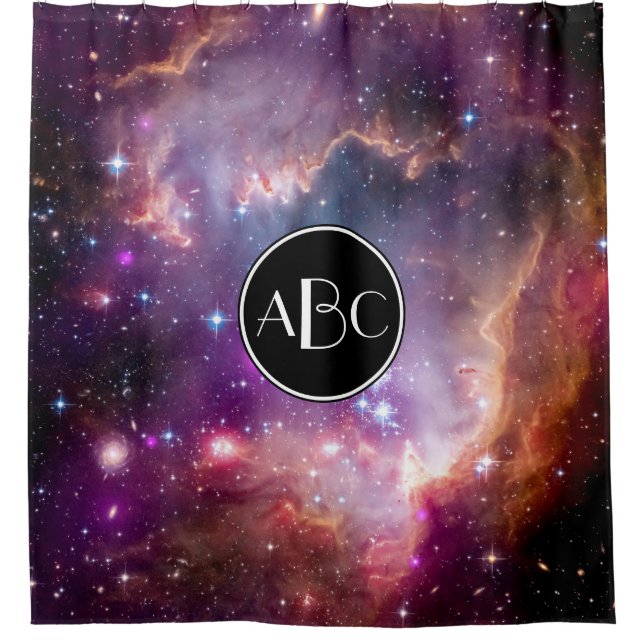NGC 602 Star Formation with Custom Monogram Shower Curtain (Front)