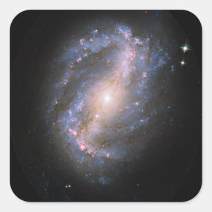 NGC-6217 Barred Spiral Galaxy Square Sticker