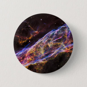 Ngc 6960, The Witch's Broom Nebula. 6 Cm Round Badge
