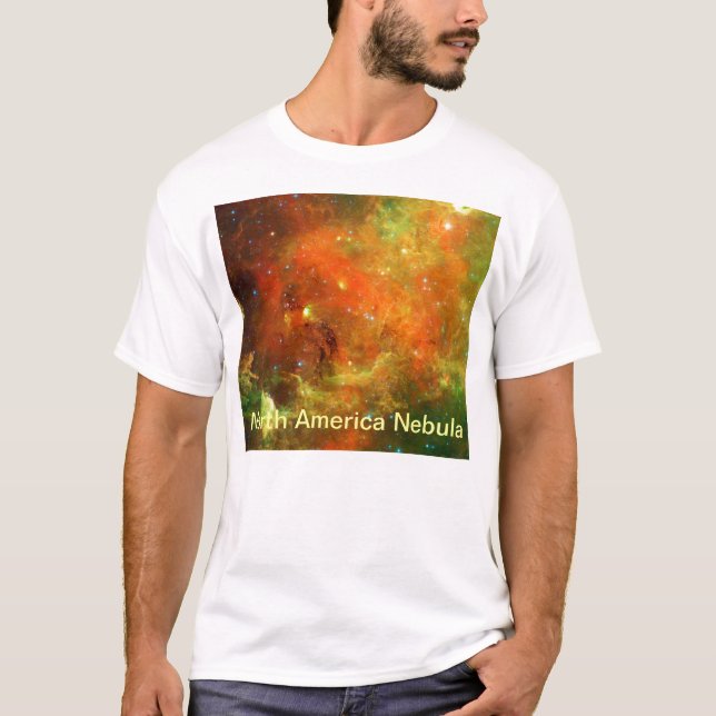 NGC 7000 North America Nebula Enhance Colours Nasa T-Shirt (Front)