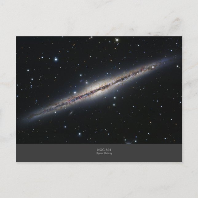NGC-891 spiral galaxy Postcard (Front)