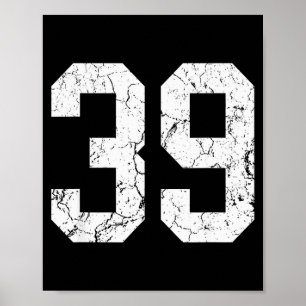 Nge White Number &#;  Jersey Uniform Player Fan  Poster