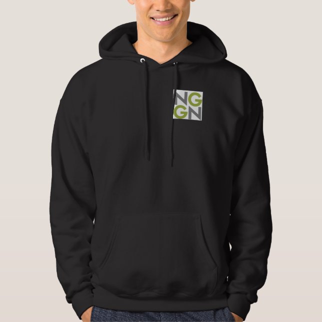 NGGN Zip Up Hoodie Men's Heather Grey (Front)
