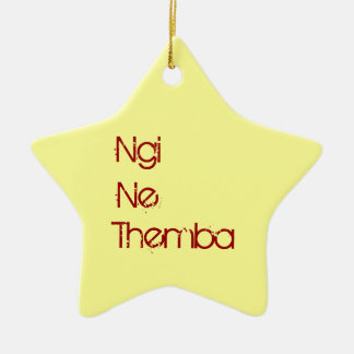 Ngi Ne Themba - I Have Hope Ceramic Tree Decoration