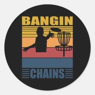 Ngin Chains For A Frisbee Golf Fan Disc Golf Classic Round Sticker