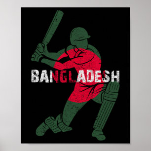 Ngladesh Cricket Flag Fan Helmet Ll And T Player Poster