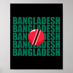 Ngladesh Cricket National Team Flag Support Poster