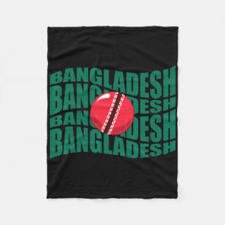 Ngladesh Cricket National Team Wavy Flag Support  Fleece Blanket