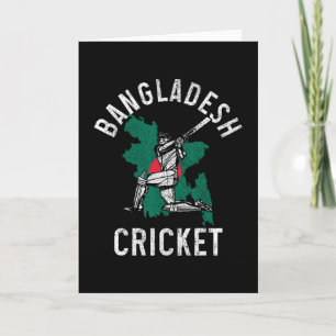 Ngladesh Cricket Player Ngladeshi Flag Pride Vinta Card