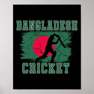 Ngladesh Cricket Supporters Ngladesh Flag Cricket  Poster