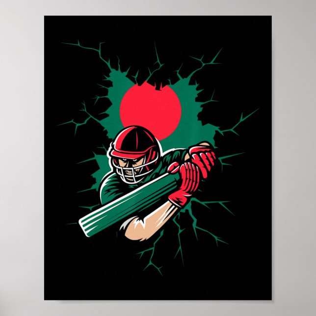 Ngladesh Cricket T Shirt Gift For Ngladeshi Fans  Poster (Front)