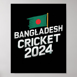 Ngladesh Flag Cricket Fans Player Coach Ngladeshi Poster