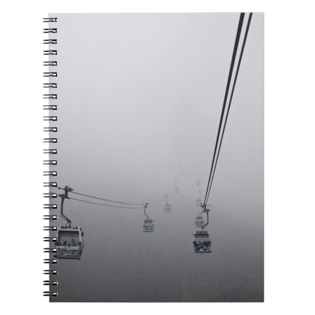 Ngong Ping Cable Car in thick fog Notebook (Front)