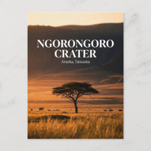 Ngorongoro Crater, Arusha, Arusha Region Postcard