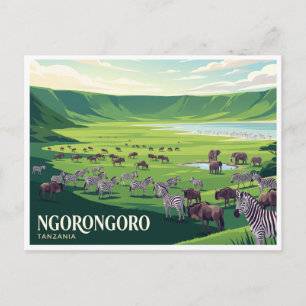 Ngorongoro Crater Karatu Tanzania Postcard