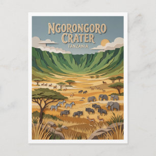 Ngorongoro Crater Tanzania Postcard