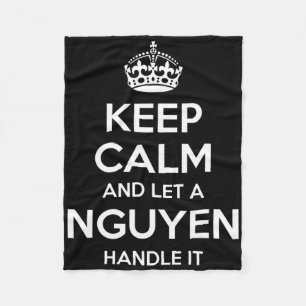 Nguyen Funny Surname Family Tree Birthday Reunion Fleece Blanket