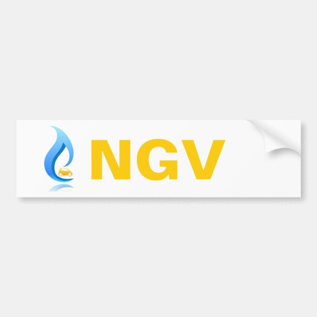 NGV Bumper Sticker Natural Gas Vehicle (Front)