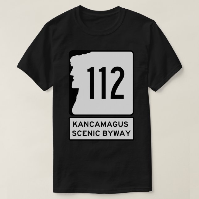 NH 112 Kancamagus Scenic Byway New Hampshire Leaf  T-Shirt (Design Front)