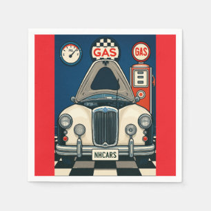 NH Antique Car Illustration Napkins