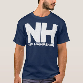 NH New Hampshire State Vintage Typography  T-Shirt