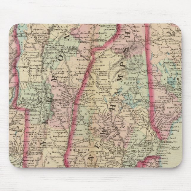 NH, Vt, Mass, RI, Conn Mouse Mat (Front)