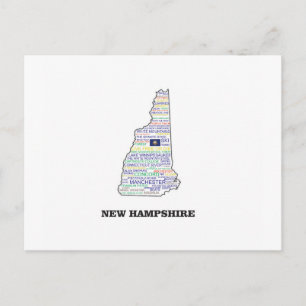 NH WORD STATE POSTCARD
