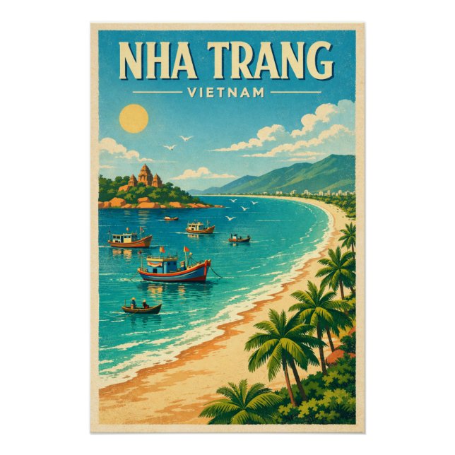  Nha Trang city, Vietnam travel poster (Front)