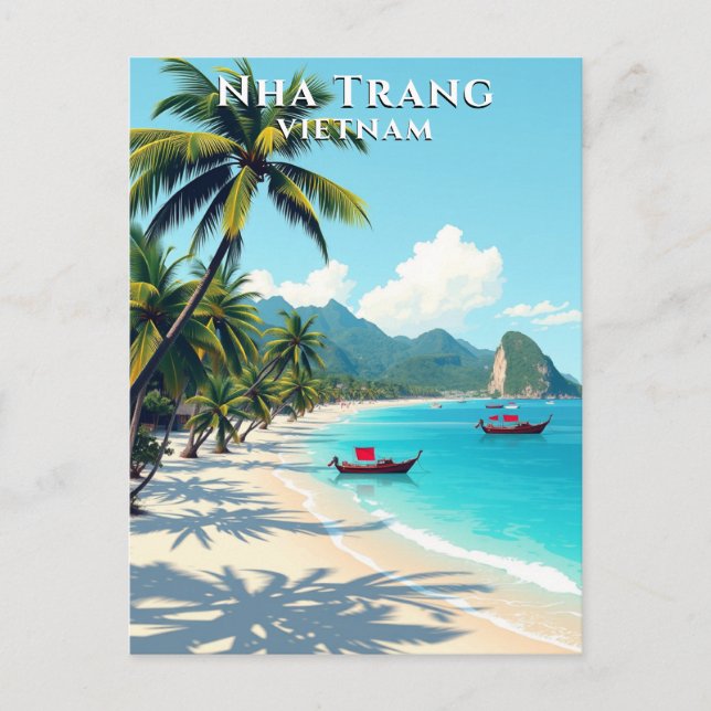 Nha Trang Vietnam Beach Travel Postcard (Front)