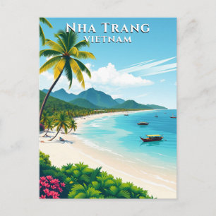 Nha Trang Vietnam Beach Travel Postcard