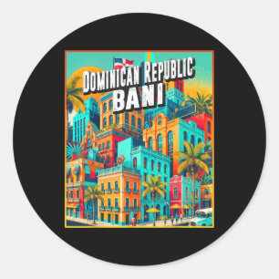 Ni Dominican Republic Shirt Family Trip Vintage Re Classic Round Sticker