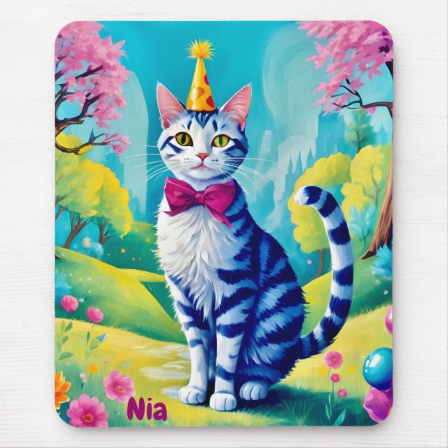 NIA ~ BIRTHDAY Cat ~ Cute! ~ Mousepad (Front)