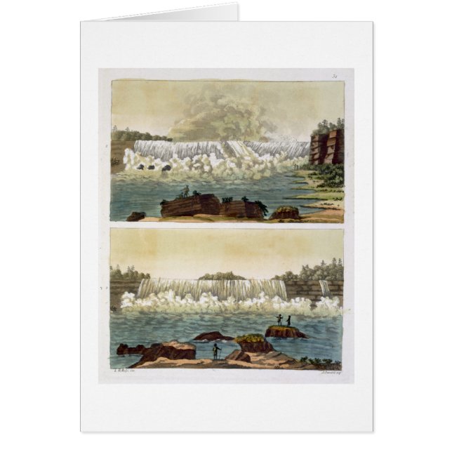 Niagara Falls, 1818 (colour engraving) (Front)