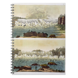 Niagara Falls, 1818 (colour engraving) Notebook