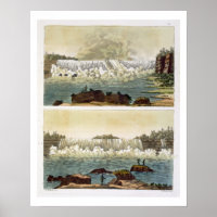 Niagara Falls, 1818 (colour engraving)