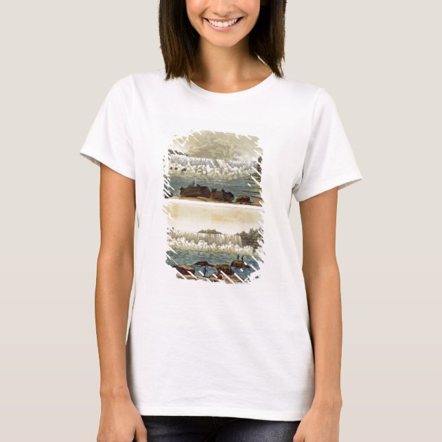 Niagara Falls, 1818 (colour engraving) T-Shirt (Front)