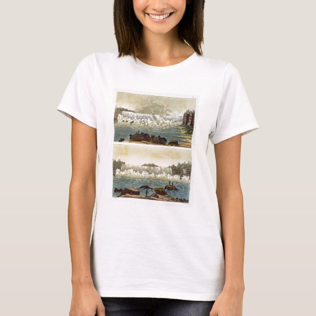Niagara Falls, 1818 (colour engraving) T-Shirt (Front)