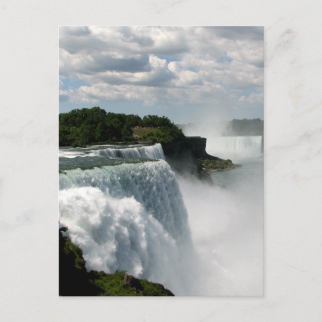 Niagara Falls: American & Canadian Horseshoe Falls Postcard (Front)