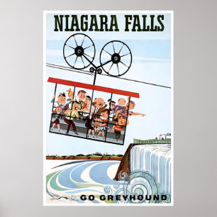Niagara Falls Art Canada Print USA Travel Poster
