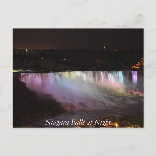 Niagara Falls at Night Postcard (Front)
