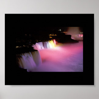 Niagara Falls at Night Poster