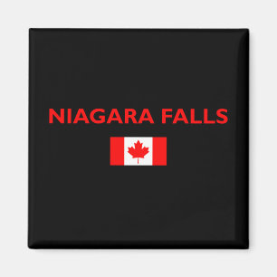 Niagara Falls Canada Canadian Flag Dark Colour Magnet