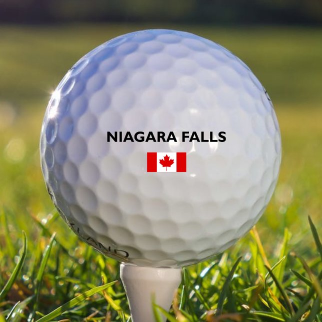 Niagara Falls Canada Canadian Flag Light-Colour Golf Balls (Creator Uploaded)