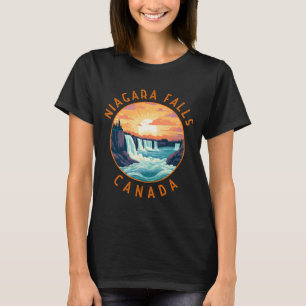 Niagara Falls Canada Retro Distressed Circle  T-Shirt