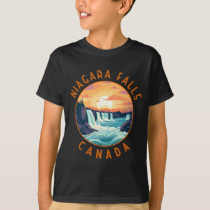 Niagara Falls Canada Retro Distressed Circle  T-Shirt