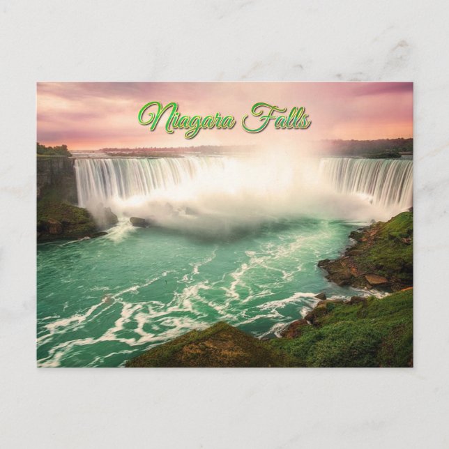 Niagara Falls Canada sunset stylised Postcard (Front)