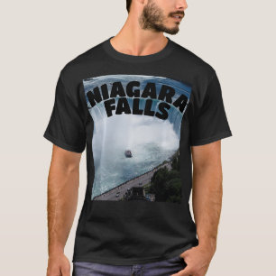 Niagara Falls Canada USA funny Typography Boat Sou T-Shirt