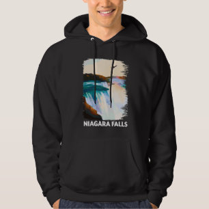 Niagara Falls Canada USA Skyline Silhouette Outlin Hoodie